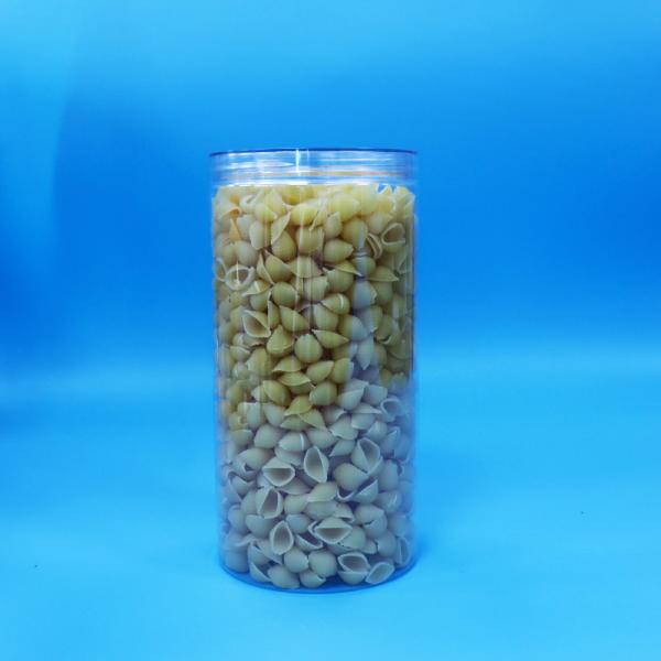 Food Grade Clear PET Cylinder Round Plastic Candy Cookie Food Jar Screw Clear