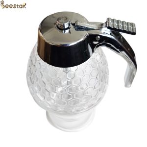 Wholesale 200ml Transparent Glass Syrup Honey Dispenser honey jar