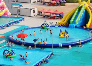 China UV Resistance Commercial Inflatable Water Parks With Swimming Pool factory