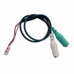 200mm Length RCA Audio Video Cable Nickel Plating 3.5 Three Dimensional Base 107