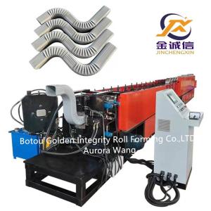 China Steel Downspout Pipe Forming Machine PLC Downspout Elbow Machine factory
