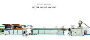 China Sino Holyson 16mm Twin Screw Extruder Four Cavity Outlet Plastic PVC Pipe Making Machine Maufacture factory