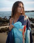 Bulk Custom Screen Printed Logo Beach Towel Opp Bag Packaging