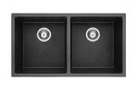 30 Inch Black Double Bowl Under Mount Composite Granite/Quartz Kitchen Sink