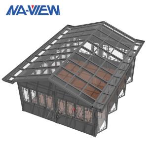 China Herringbone Roof Beach Themed Sunroom Corner Atrium Cabin Closed In Cottage factory