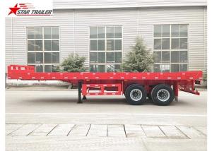 China FEA Analysis 40 Foot Flatbed Trailer , PRO - E Design Extendable Flatbed Trailer factory