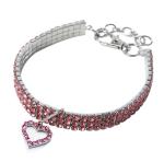 Adjustable Crystal Small Cat Collar Elastic Pet Necklace For Small Pet Cat Dogs