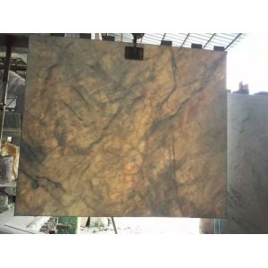 Yabo White Marble Stone Slab Translucent Grey Cloud 1.5cm Thick