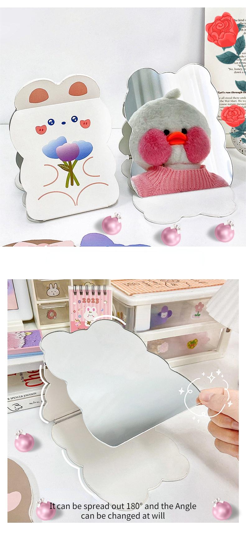 Extra LOGO Foldable Makeup Fold Make-Up Cute Travel Cosmetic Vanity Mirror for and LOGO