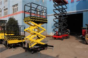 China Yellow Mobile Scissor Lift Table Battery Operated Scissor Lift Lifting Max Height 16m factory