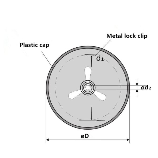 Plastic Cover Dome Cap Washer For Fixing Insulation Weld Pins 0