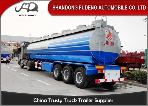 Crude Oil Tank Semi Trailer Fuel / petroleum 50000 liters Steel Petro Tanker