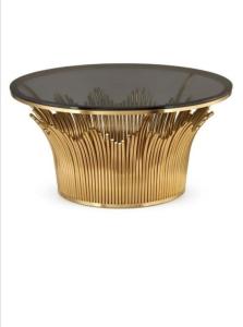 China Home Furniture Round Center Rose Gold Marble Coffee Tables Luxury For Living Room factory