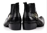 Customized Mens Ankle Boots Winter Slip On Boots Mens With Mental Chain
