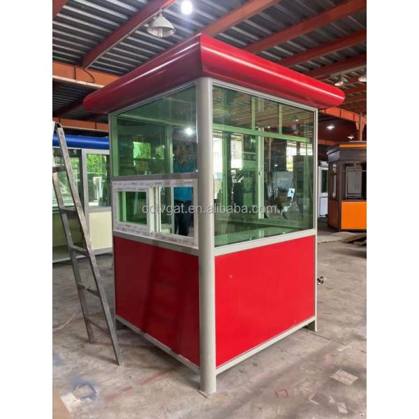 Steel Security Guard Booth 120x150x240cm Customizable Size