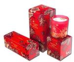black lid and base candle box with foil stamping logo Bespoke candle pack box