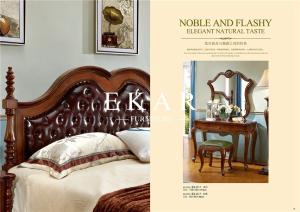 China Makeup Wooden Bedroom Dresser With Mirror factory