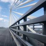 Outdoor Bridge Guardrail Barrier Customized Sand Casting Spraying Traffic Guard