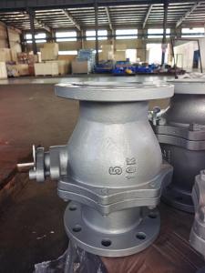China Gearbox Flanged Ductile Iron Ball Valve With EPDM Sealing factory