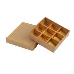 Recyclable Gold Foil Food Paper Gift Box Customizable Candy Chocolate Box