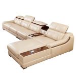 AiChuang Light Luxury Modern Nordic Style Living Room Leather Sofa