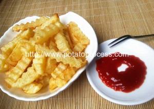 China 300kgh Semi-Automatic Wave Shape Potato Chips Production Line factory