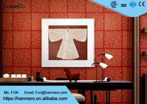 China Red Plaids Bronzing Contemporary Wall Coverings Home Decorating Wallpaper factory