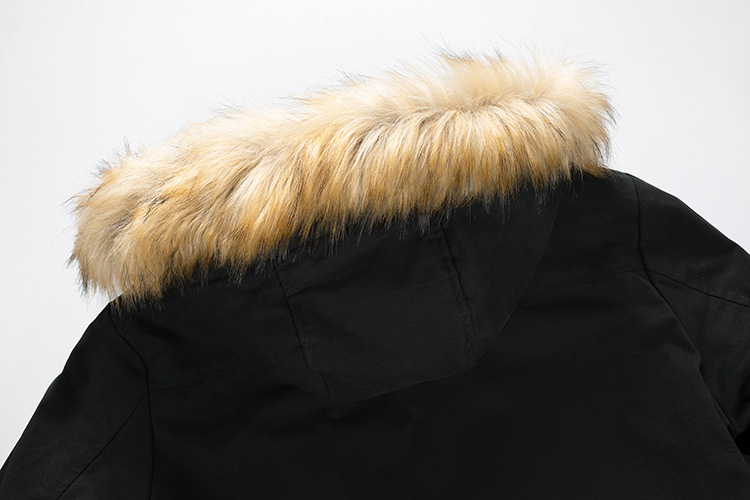 Winter Warm Water Proof Long Plus Size Utility Cotton Men Parka Coat Plus Size Trench Coats Jacket with Hooded