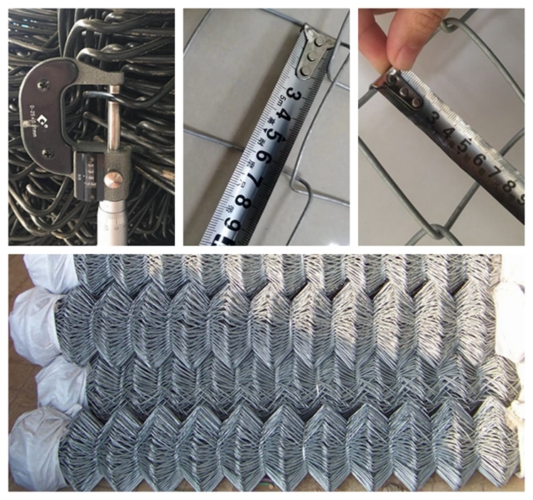 50x50mm Diamond Chain Link Fence Electric Galvanized PVC Sprayed