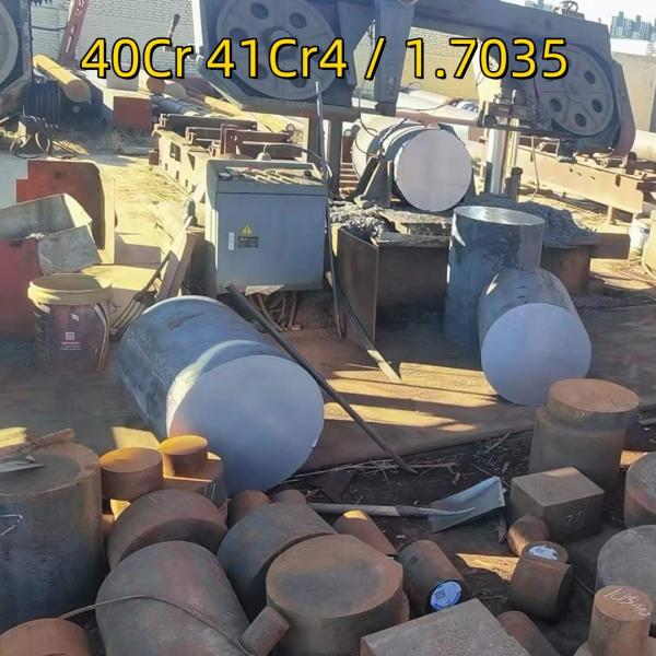 DIN WNr 41Cr4 / 1.7035 40Cr Diametr 250-500mm Forged Steel Round Bar SCR440