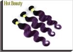 Purple Ombre Virgin Hair Bundles Deep Curly Weave Natural Color Mshere Human