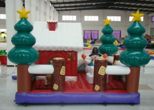 China Party Blow Up Christmas Tree Decoration , Giant Christmas Inflatables Bouncer House factory