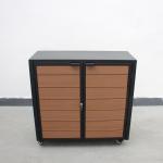 Durable Waterproof Outdoor Recycling Bins With HDPE Plastic Wood Sidewall