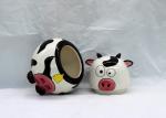 Unique Animal Ceramic Kitchen Jars , Dolomite Calf Ceramic Pig Canisters With