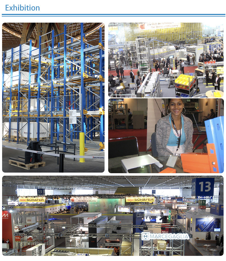 Warehouse Push Back Racking System Customized Pushback Racking System