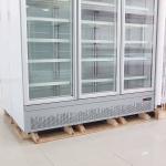 Vertical air-cooled refrigerated three door glass large capacity beverage