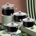 Restaurants 5pcs Stainless Steel Straight Pot Quality Kitchenware and Cookware