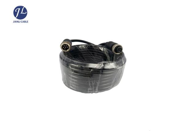 Pure Copper Waterproof IP67 GX12 6-Pin Aviation Extension Cable For Rear View