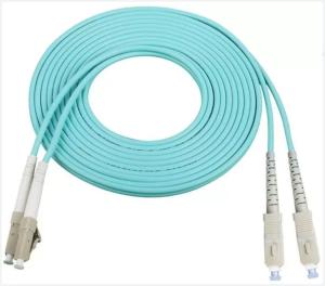 China OM3 Aqua Green Duplex Multimode CATV Patch Cord Jumper factory
