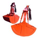 Hydraulic Excavator Clamshell Bucket , Double Cylinders Clamshell Bucket For