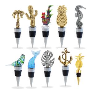 China Custom Wine Bottle Stopper Metal Silicone Bottle Stoppers Die Casting factory