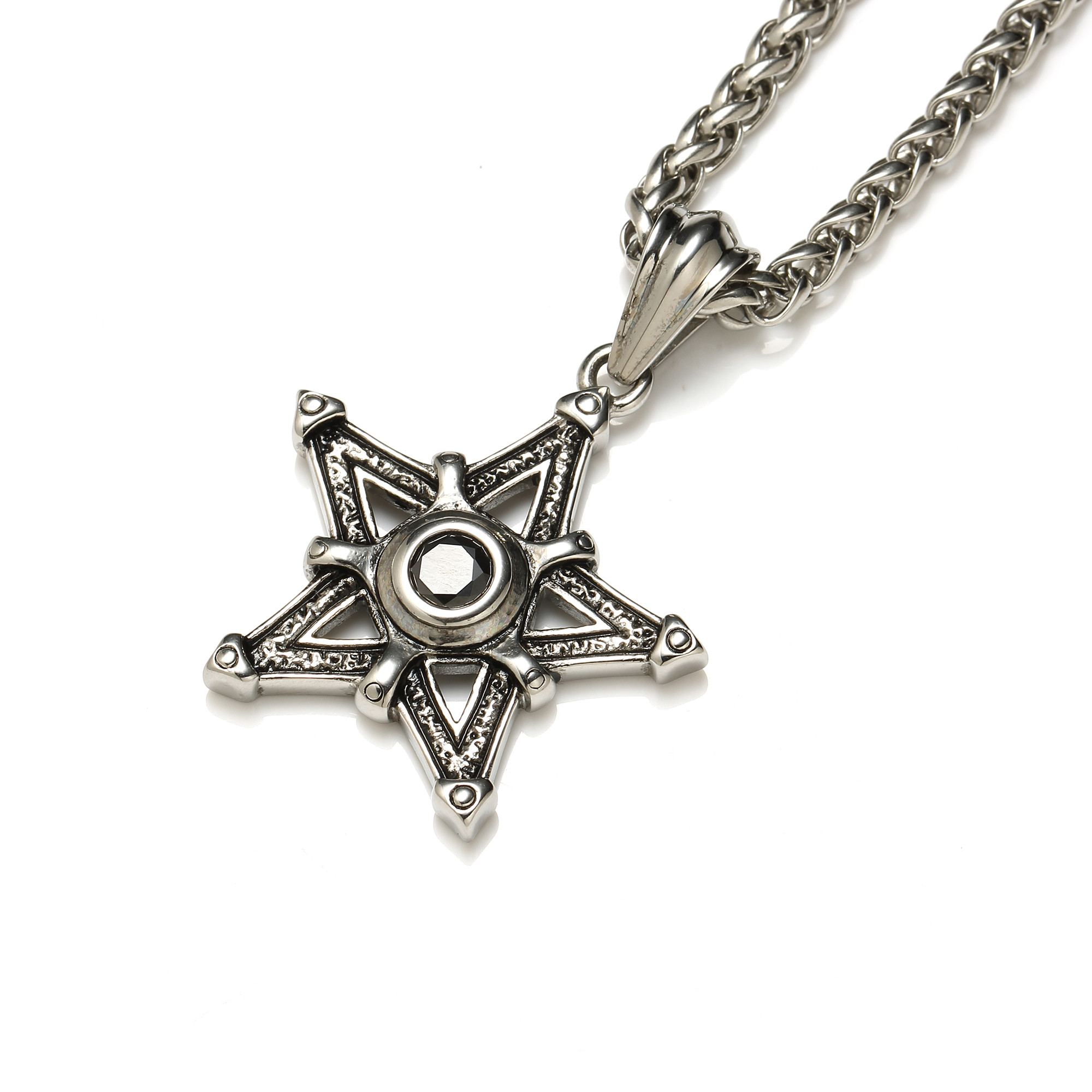 Custom fashion jewelry stainless steel necklace star pendant necklace