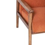Mail Packing Custom Nordic Upholstered Single Sofa Chair Wood and Fabric
