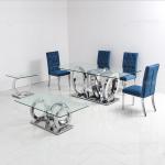 20 - 40mm Marble Stone Gold Stainless Steel Furniture 10 Seater Dining Table