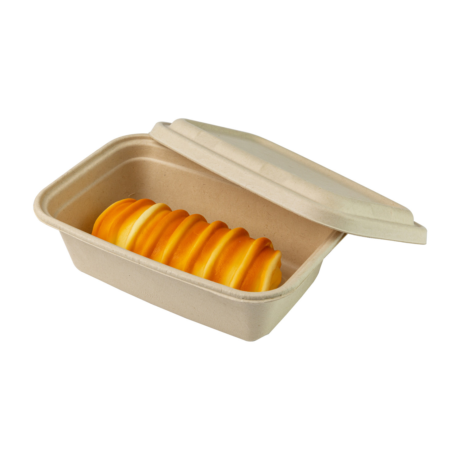 Biodegradable Embossing Sugarcane Bagasse Food Container Microwavable Disposable