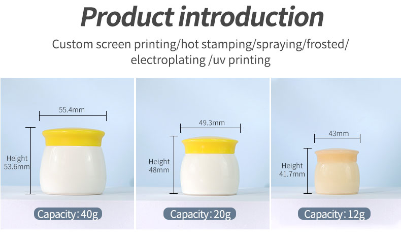 Silk Printing 15ml Perfume Bottle 12g 20g 40g Empty PP Plastic Jar for Cosmetic
