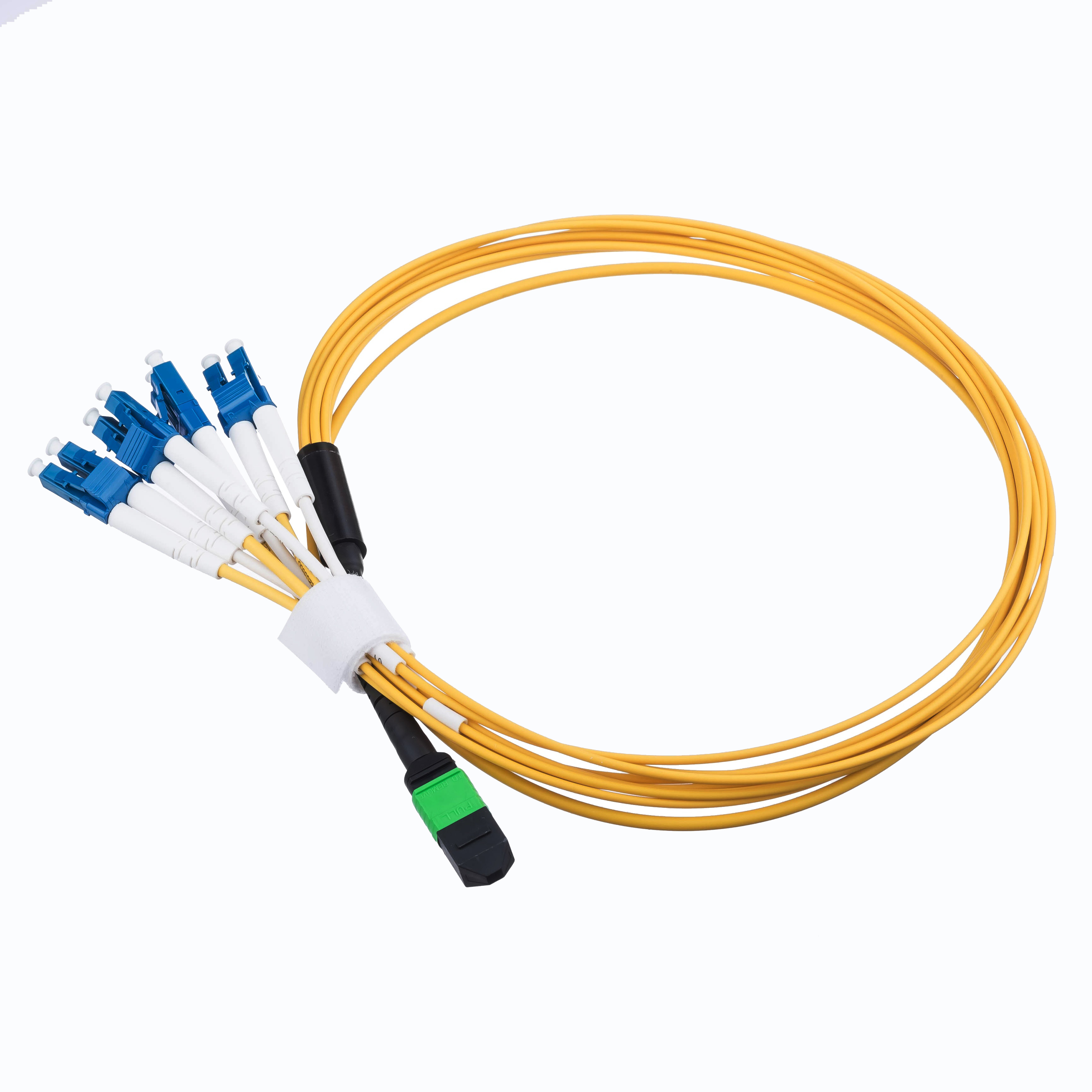 Singlemode 8 Core MPO APC (Female) to LC UPC Duplex Harness Fiber Optic Patch Cord