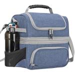 2 Compartment Lunch Bag Tote Large Insulated Cooler Thermal Lunch Box Tote