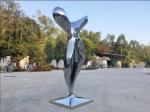 Modern Mirror Stainless Steel Sculpture Abstract Garden Sculpture Public