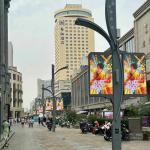 outdoor street lighting pole led display P4 Light Pole Led Screen